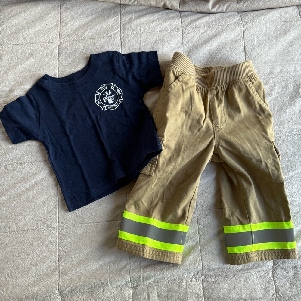 NBW Custom Made Fireman Outfit, 6-9mo